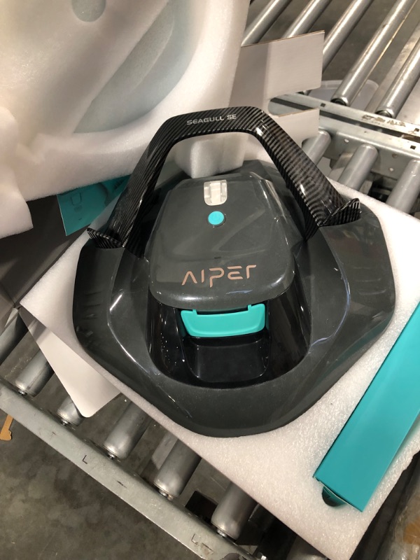 Photo 3 of AIPER Seagull SE Cordless Robotic Pool Cleaner, Pool Vacuum Lasts 90 Mins, LED Indicator, Self-Parking, for Flat Above-Ground Pools up to 33 Feet - Gray
