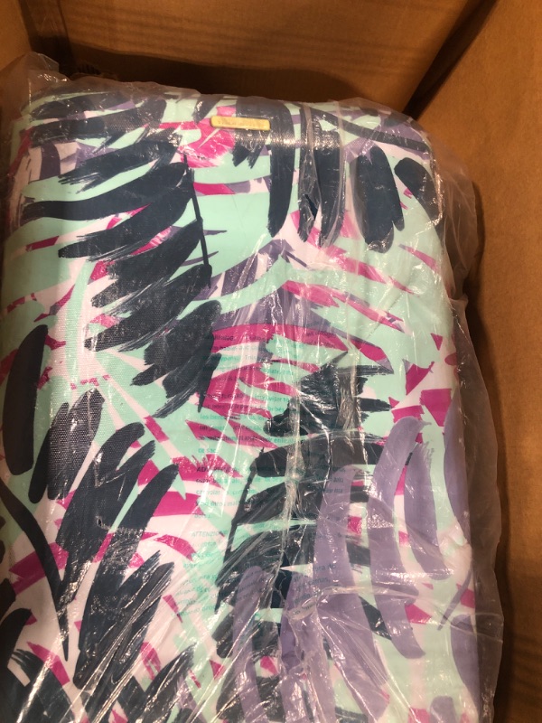 Photo 1 of American Tourister Moonlight Hardside Expandable Luggage with Spinner Wheels, Palm Trees, Carry-On 21-Inch Carry-On 21-Inch Palm Trees