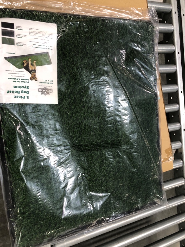 Photo 1 of Artificial Grass Puppy Pee Pad for Dogs and Small Pets - 20x25 Reusable 3-Layer Training Potty Pad with Tray - Dog Housebreaking Supplies by PETMAKER