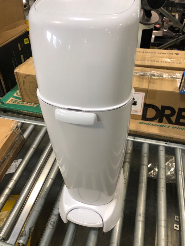 Photo 1 of 
Diaper Genie Complete Diaper Pail (White) with Antimicrobial Odor Control | Includes 1 Diaper Trash Can