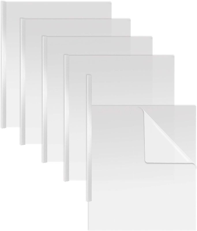Photo 3 of Bar Clear Report Covers, 50 Per Box, White Slider Bars, Durable 5 mil Poly Thickness, Letter Size, by Better Office Products, Transparent Report Covers with White Slider Bars