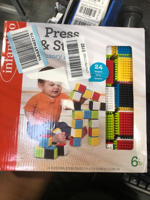 Photo 2 of Infantino Press & Stay Sensory Blocks for Babies, 24-Piece Set, Multicolor4