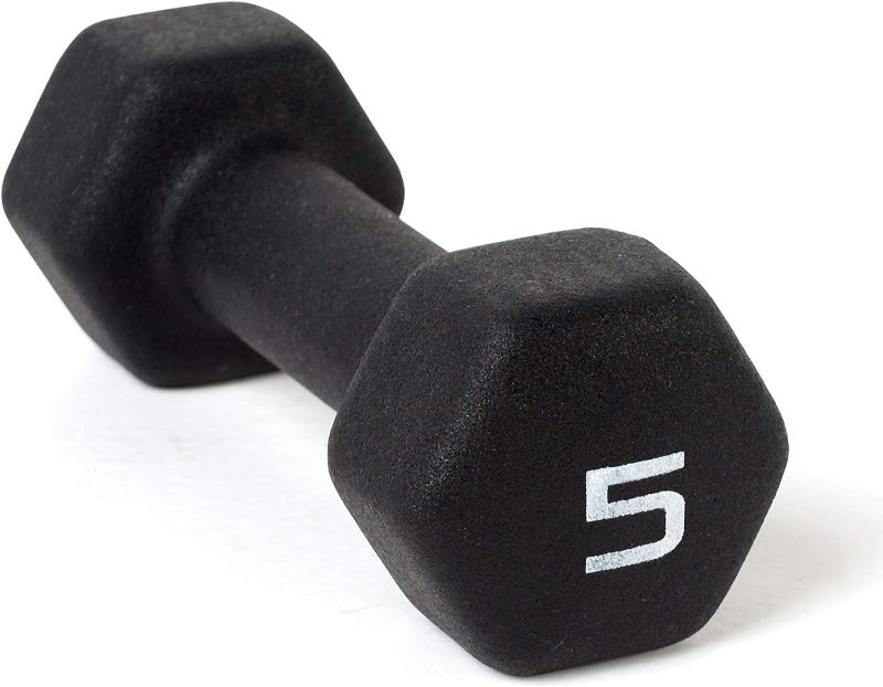 Photo 1 of CAP Barbell Black Neoprene Coated Dumbbell Weights | 5 LB, Single