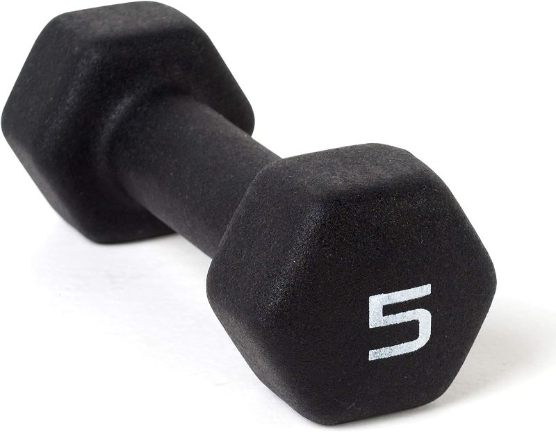 Photo 1 of CAP Barbell Black Neoprene Coated Dumbbell Weights | 5 Lb, Single