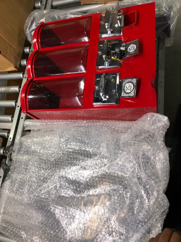 Photo 1 of Vending Machines for Business Gumball Machine with Stand Candy Vending Machines Triple Pod Standing Dispenser for Commercial Use to Dispense Gumballs Candies Using Quarter with Removable Canisters