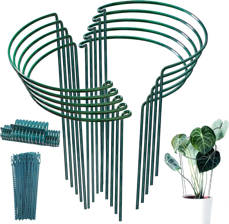 Photo 1 of  10 Pack Plant Support Stakes for Peony,10" Widex16 High Heavy Duty Peony Cages and Support,Metal Peony Supports for Outdoor Indoor Plants,Plant Supports for Peony,Tomatoes,Hydrangea,Rose