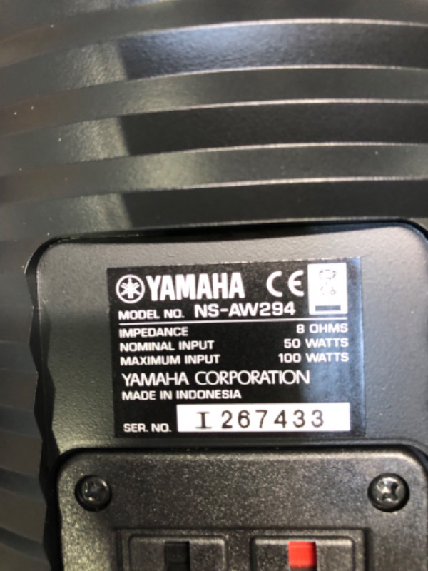 Photo 1 of YAMAHA NS-AW294BL Indoor/Outdoor 2-Way Speakers (Black,2) Black 100-Watts Speaker