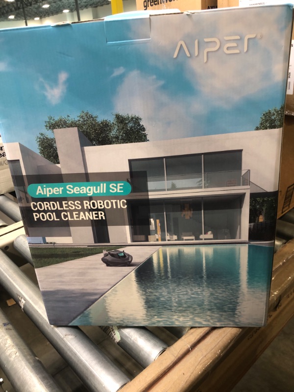 Photo 1 of (2023 Upgrade) AIPER Seagull SE Cordless Robotic Pool Cleaner, Pool Vacuum Lasts 90 Mins, LED Indicator, Self-Parking, Ideal for Above/In-Ground Flat Pools up to 40 Feet - Gray
