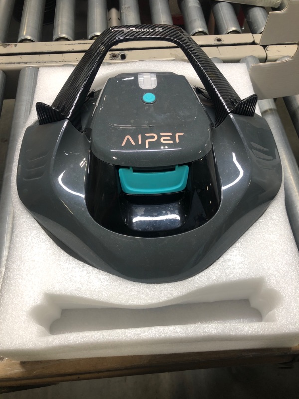 Photo 3 of (2023 Upgrade) AIPER Seagull SE Cordless Robotic Pool Cleaner, Pool Vacuum Lasts 90 Mins, LED Indicator, Self-Parking, Ideal for Above/In-Ground Flat Pools up to 40 Feet - Gray