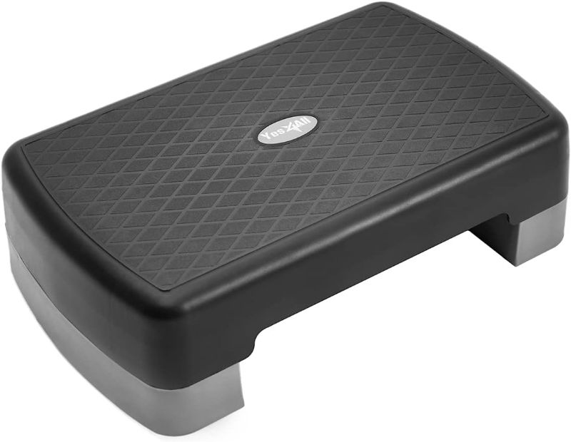 Photo 1 of  18.9" Aerobic Exercise Step Platform with 2 Risers, Height-Adjustable 4" 6" for Home Gym Fitness Workout