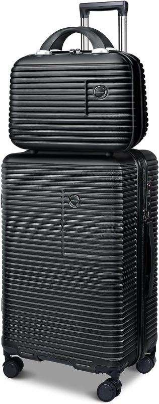 Photo 1 of 2 Piece Carry On Luggage Sets, PC+ABS Hardside Suitcases with Spinner Wheels and TSA Lock for Travel.(14/20)