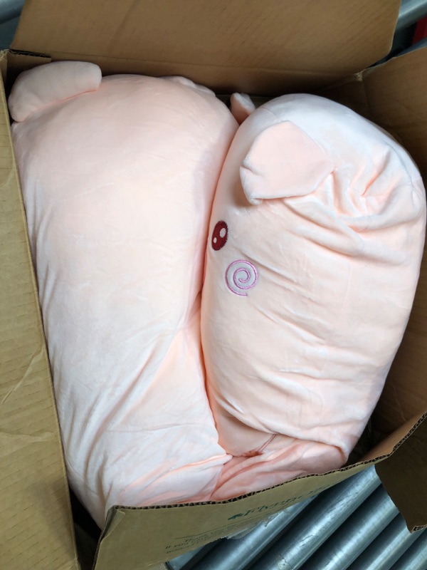 Photo 2 of MUPI Long Plush Cute Body Pillows Cuddle Pillow Sleeping Big Pillows for Bed Kids Body Pillow Squishmallow Animal Shaped Pillow Boyfriend Pillow Toy Gift for Girlfriend ?Pink Pig 33 Inch ?
