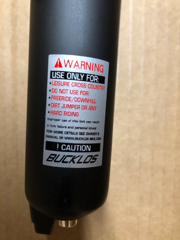 Photo 1 of BUCKLOS 20 inch Air MTB Suspension Fork 4.0 Fat Tire, 140mm Travel Spacing Hub 135mm 1 1/8 Straight Tube Manual Lockout 9mm QR Mountain Bike Front Forks, fit Snow Beach XC E-Bikes ect. 20-single