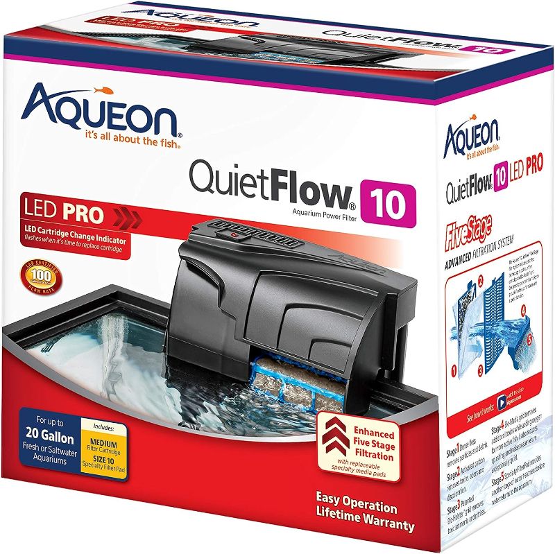 Photo 1 of Aqueon QuietFlow 10 Power Aquarium Water Filter Pump Fish Tank