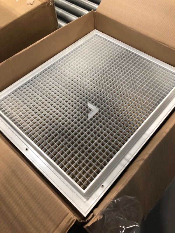 Photo 2 of 16" x 20" or 20" x 16" Cube Core Eggcrate Return Air Grille - Aluminum Rust Proof - HVAC Vent Duct Cover - White [Outer Dimensions: 17.75 X 21.75] 16 x 20 Return Grille