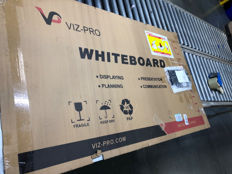 Photo 2 of VIZ-PRO Large Dry Erase White Board/Magnetic Foldable Whiteboard, 60 X 36 Inches, Silver Aluminium Frame