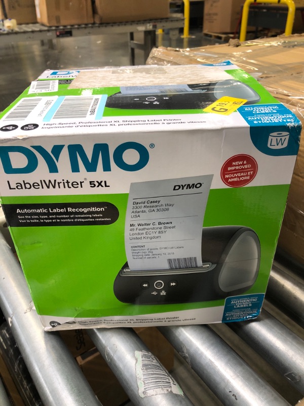 Photo 2 of DYMO LabelWriter 5XL Label Printer, Automatic Label Recognition, Prints Extra-Wide Shipping Labels (UPS, FedEx, USPS) from Amazon, eBay, Etsy, Poshmark, and More, Perfect for eCommerce Sellers LabelWriter 5XL Thermal Label Printers