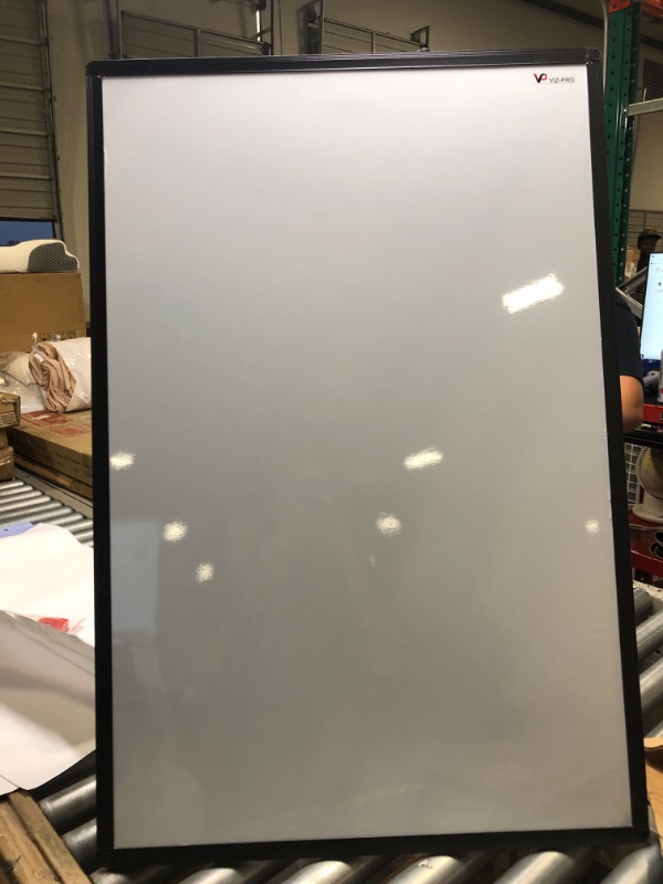Photo 3 of VIZ-PRO Magnetic Whiteboard Easel Black, 36 x 24 Inches, Portable Dry Erase Board Height Adjustable for School Office and Home