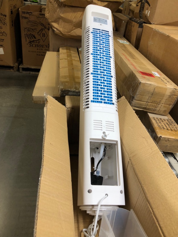 Photo 1 of TEMEIKE 3-IN-1 Evaporative Air Cooler, 35'' Windowless Tower Air Conditioner Portable for Room with Remote, 60° Oscillation, 7H Timer Swamp Cooler, 4 Ice Packs, Evaporative Cooler for Home Bedroom White