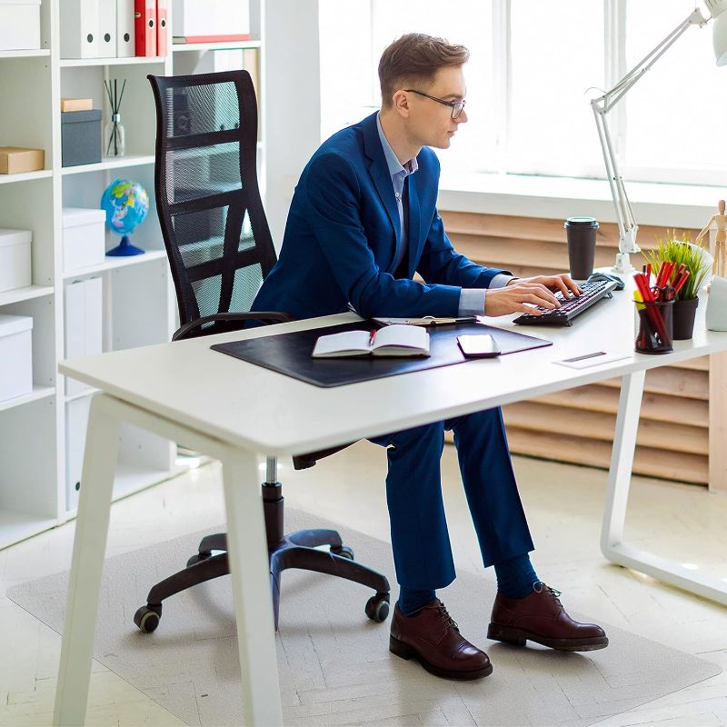 Photo 1 of Amazon Basics Vinyl Rectangular Office Chair Mat for Hard Floors, 47" x 59", Clear