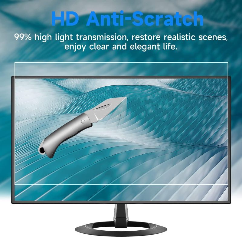 Photo 1 of 2 Pack 24 Inch Anti Glare Matte Screen Protector for 24 Inch 16:9 Sceptre/LG/Dell/HP/Acer/ViewSonic/ASUS/Aoc/Samsung Widescreen Monitor, Eye Protection Anti Scratch & Anti Glare Film