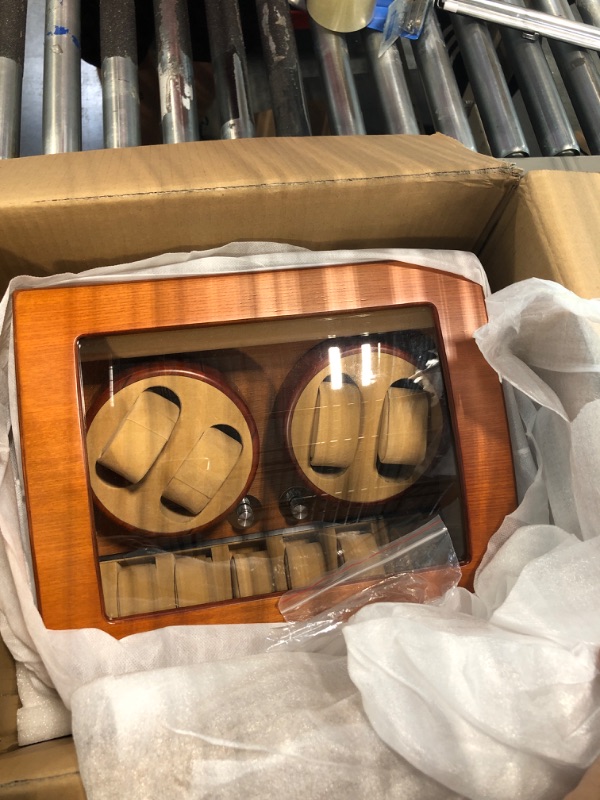 Photo 1 of ***MISSING KEY*** JQUEEN 4 Automatic Watch Winder with 6 Storage Case