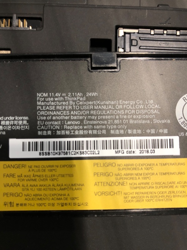 Photo 1 of ***COMPUTER NEEDS TO BE RESET AND KEYBOARD NEEDS REPLACED*** Lenovo ThinkPad T470s 14 FHD Laptop - I, Webcam, 