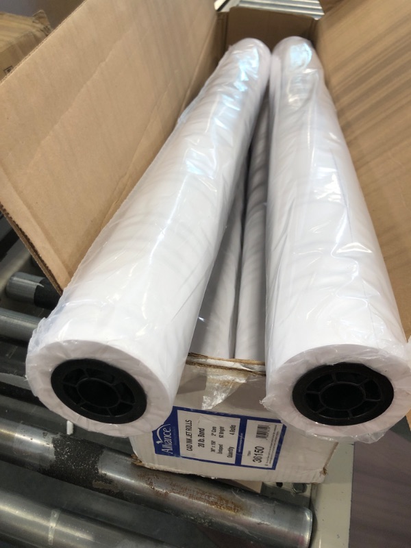 Photo 2 of Alliance Wide Format Paper CAD Bond Rolls (20lb | 4 Rolls, 36 In x 150 Ft | 2" Core) 20lb | 4 Rolls 36 In x 150 Ft | 2" Core