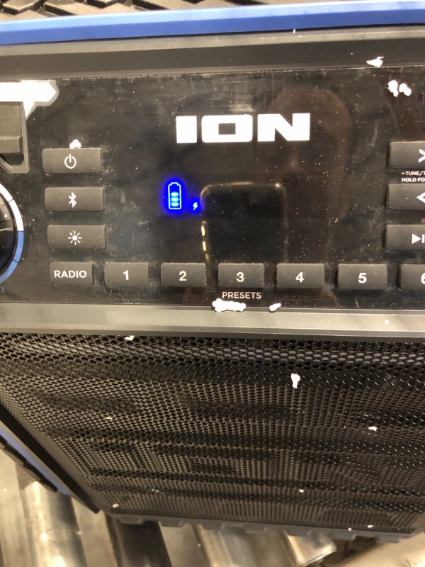 Photo 6 of ION Audio Pickup - 100-watt Water-Resistant Wireless Bluetooth Speaker with 75-Hour Rechargeable Battery, AM/FM Radio and Multi-Color Light Bar 100W water-resistant