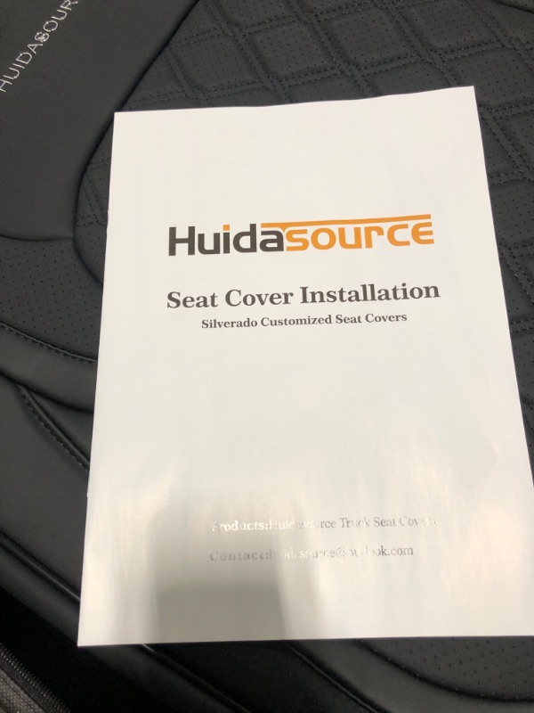 Photo 6 of Huidasource Silverado Seat Covers, Waterproof Leather Car Seat Cover, Custom Seat Cushion Protector Fit for 2003-2013 and 2019-2022 Chevy Silverado Sierra 1500 2500HD 3500HD (Full Set/Black) Full Set/Black Crew Cab 2003-2013&2019-2022