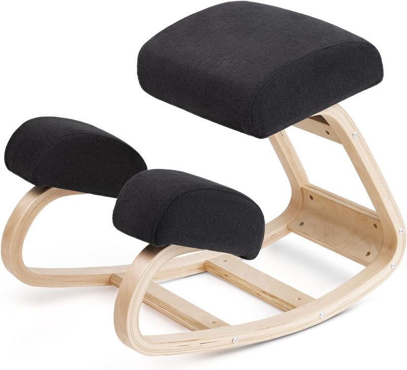 Photo 1 of Luxton Ergonomic Kneeling Chair with Extra Padding - Posture Support Comfortable Office Desk Chair - Angled Rocking Stool & Balancing Seat - Natural Relief for Neck or Back Pain
