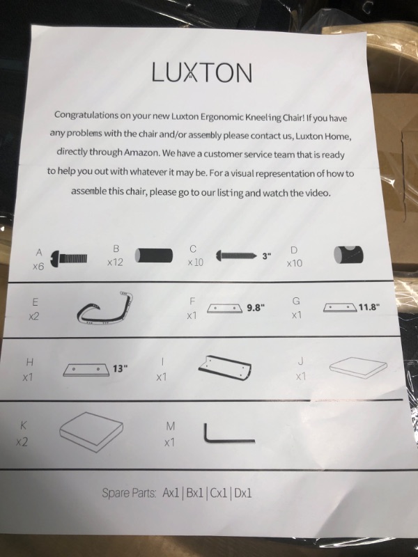 Photo 3 of Luxton Ergonomic Kneeling Chair with Extra Padding - Posture Support Comfortable Office Desk Chair - Angled Rocking Stool & Balancing Seat - Natural Relief for Neck or Back Pain
