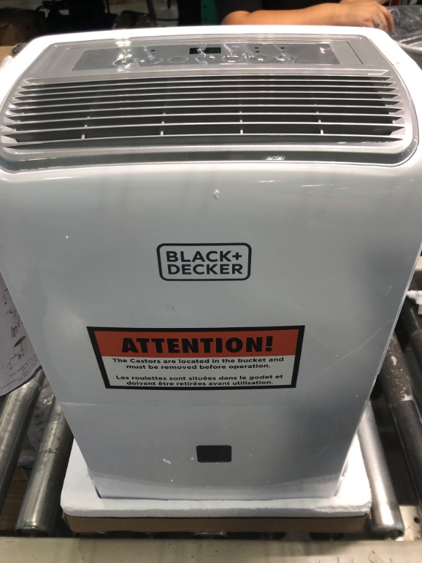 Photo 3 of BLACK+DECKER 1500 Sq. Ft. Dehumidifier for Medium to Large Spaces and Basements, Energy Star Certified, Portable, BDT20WTB , White