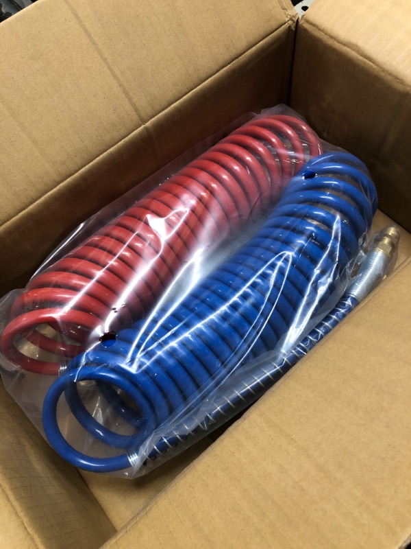 Photo 3 of High Soar Red & Blue Coiled Air Set Line Assembly Trailer Brake Coil Set for Semi Truck Tractor Trailer