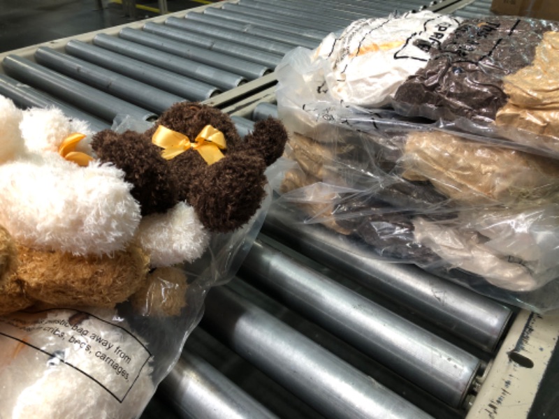 Photo 1 of 30 Pieces Plush Bear Stuffed Animal Bulk 12 Inch 3 Colors Cute Small Bear Toys for Teens Girls Boys Shower Birthday Gift Children's Day Animal Themed Party Supplies