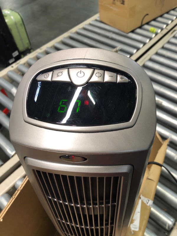 Photo 4 of Lasko 1500W Digital Ceramic Space Heater with Remote, 755320, Silver