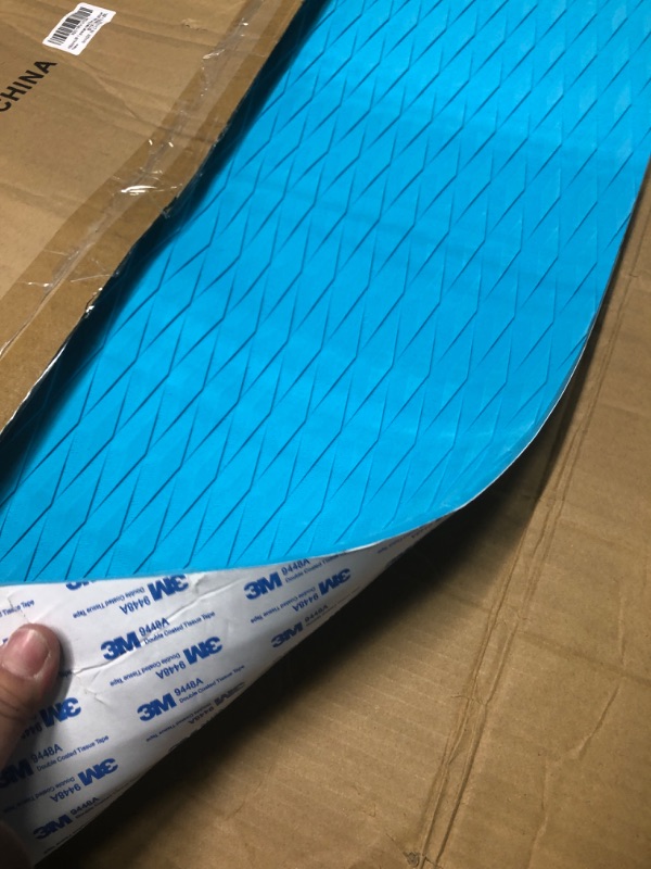 Photo 3 of Abahub Non-Slip Traction Pad Deck Grip Mat 30in x 20in Trimmable EVA Sheet 3M Adhesive for Boat Kayak Skimboard Surfboard SUP Black/Blue/Gray/Green/Orange/Navy Blue/White Blue 1 Piece