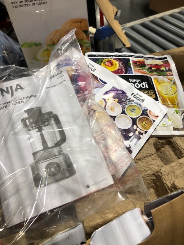 Photo 3 of ***SOLD FOR PARTS ONLY, NOT FUNCTIONAL*** Ninja SS401 Foodi Power Blender Ultimate System with 72 oz Blending & Food Processing Pitcher, XL Smoothie Bowl Maker and Nutrient Extractor* & 7 Functions, Silver