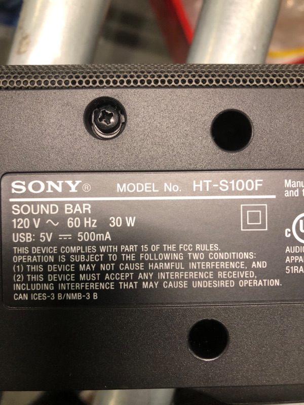 Photo 3 of Sony S100F 2.0ch Soundbar with Bass Reflex Speaker, Integrated Tweeter and Bluetooth, (HTS100F), easy setup, compact, home office use with clear sound black