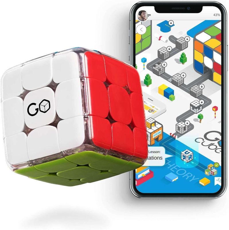 Photo 1 of GoCube Edge, The Connected Electronic Bluetooth Cube - Award-Winning 3x3 Magnetic Speed Cube - App Enabled Interactive Smart Cube - Best Gift for Kids & Adults - STEM Brain Teaser Puzzles - Free App
