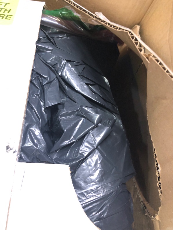 Photo 3 of Plasticplace 55-60 Gallon Trash Bags, 1.0 Mil, Black Heavy Duty Garbage Can Liners, 38” x 58” (100 Count) Black 100 Count (Pack of 1)