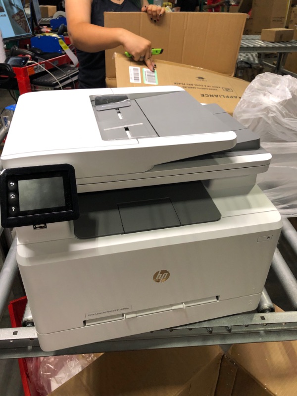 Photo 3 of HP Color LaserJet Pro M283fdw Wireless All-in-One Laser Printer, Remote Mobile Print, Scan & Copy, Duplex Printing, Works with Alexa (7KW75A), White