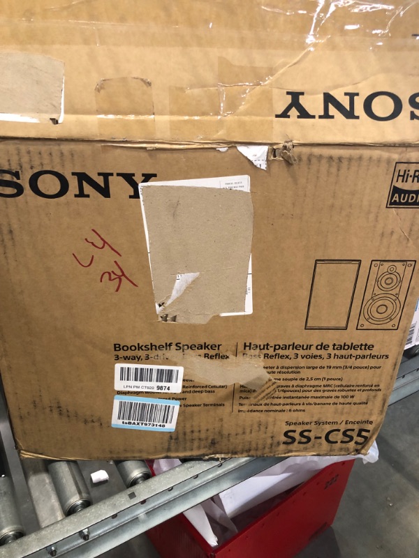 Photo 1 of Sony SSCS5 3-Way 3-Driver Bookshelf Speaker System (Pair) - Black