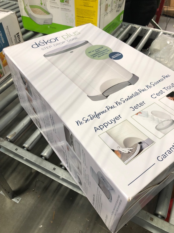 Photo 1 of Dekor Plus Hands-Free Diaper Pail | White | Easiest to Use | Just Step – Drop – Done | Doesn’t Absorb Odors | 20 Second Bag Change | Most Economical Refill System |Great for Cloth Diapers

