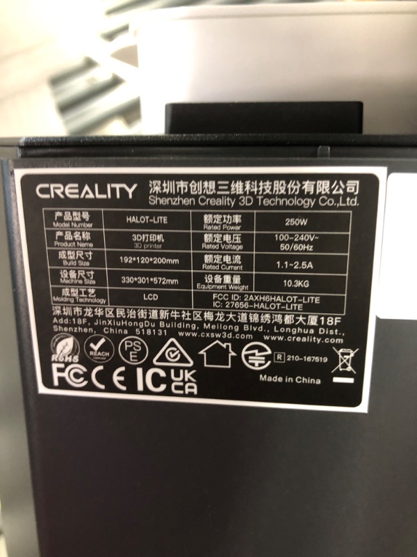 Photo 5 of Creality Resin 3D Printer Halot-Lite 8.9" Monochrome LCD Screen UV 4K Resin 3D Printers with High-Precision Integral Light Fast Printing WiFi Control Easy Slicing, Larger Print Size 7.55x4.72x7.87in Halot Lite