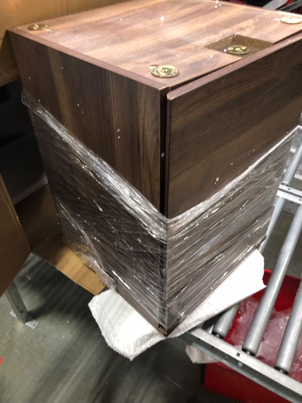 Photo 3 of TOPSKY 3 Drawers Wood Mobile File Cabinet Fully Assembled Except Castors (Light Walnut, 16.3x15.7x24.4)
