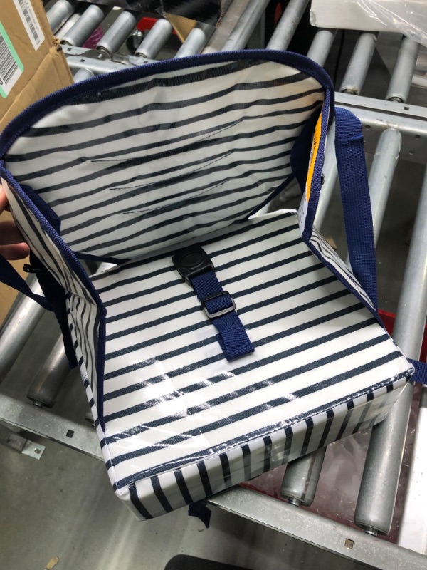 Photo 3 of BabyToLove Easy Up Baby Booster Seat | Lightweight On The Go and Easy to Carry | Blue Stripes