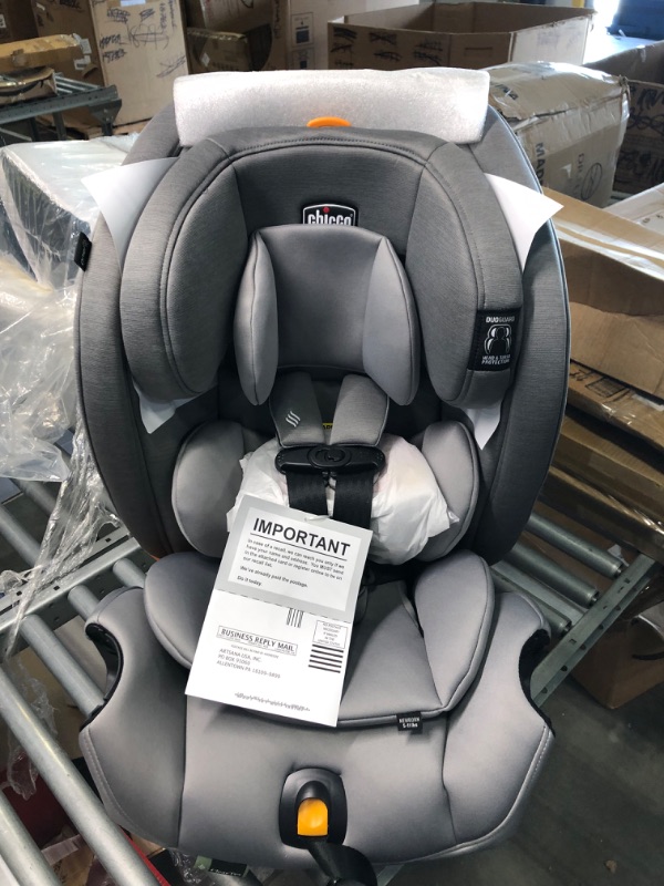 Photo 3 of Chicco OneFit ClearTex All-in-One Car Seat, Rear-Facing Seat for Infants 5-40 lbs, Forward-Facing Car Seat 25-65 lbs, Booster 40-100 lbs, Convertible Car Seat | Drift/Grey