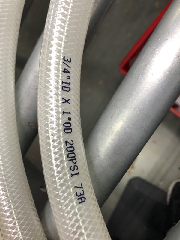 Photo 4 of 3/4" ID x 10 Ft High Pressure Braided Clear PVC Vinyl Tubing Flexible Vinyl Tube, Heavy Duty Reinforced Vinyl Hose Tubing, BPA Free and Non Toxic
