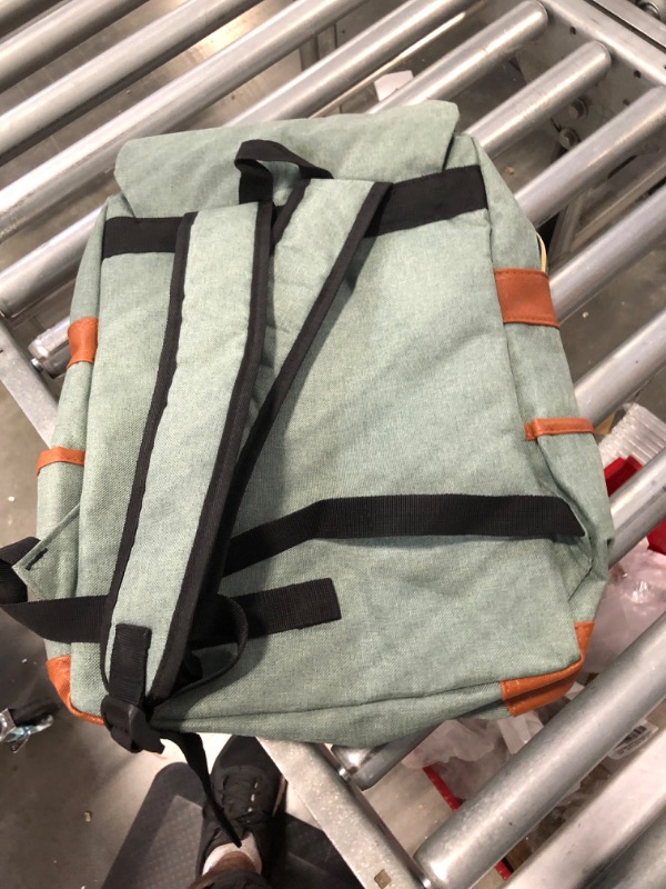 Photo 3 of UGRACE Slim Business Laptop Backpack Elegant Casual Daypacks Outdoor Sports Rucksack College Shoulder Bag for Men Women, Tear Resistant Unique Travelling Backpack Fits up to 15.6Inch Laptop in Green…
